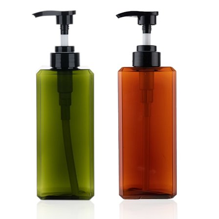 2-pack 650 ml pumpflaskor, återfyllningsbar lotiondispenser i plast, tom pumpflaska för tvål, lotion och schampo