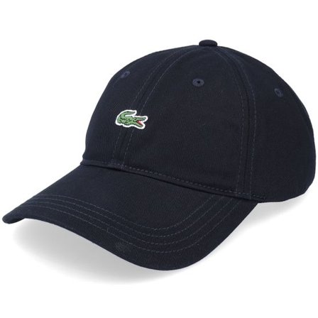 Lacoste - Svart unconstructed Keps - Small Logo Black Dad Cap @ Hatstore