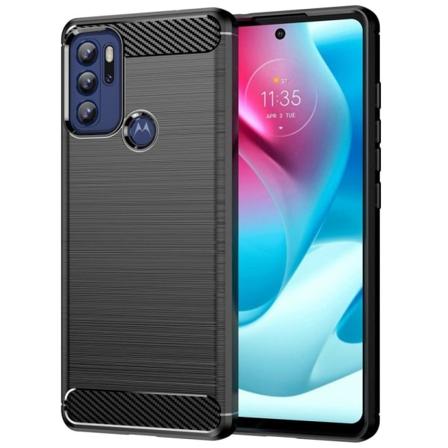 Carbon Flex Suojakotelo Motorola Moto G60s / G60 - Musta Black