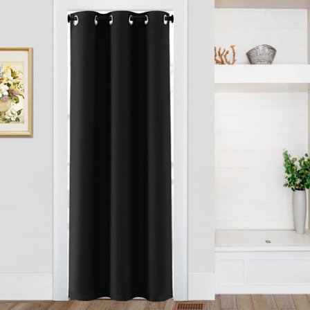 Pimennysverhot oville, silmukat yläosassa, lämpöä eristävät verhot vaatekaappiin, yksityisyyttä suojaavat verhot kylpyhuoneisiin ja oviin, 1 paneeli 