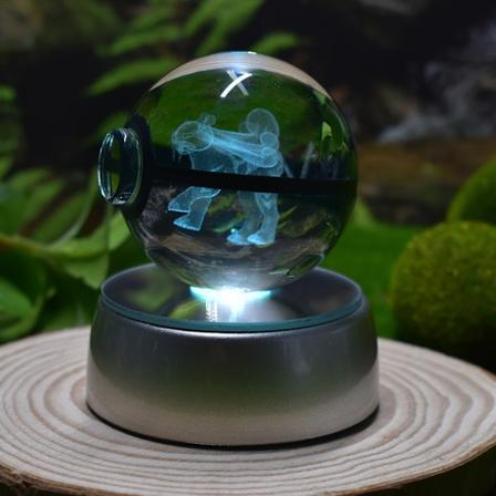 PKM Elf Ball 3D-veistetty kristallipallo PKM Cartoon Game Yövalo Luova lahja 4