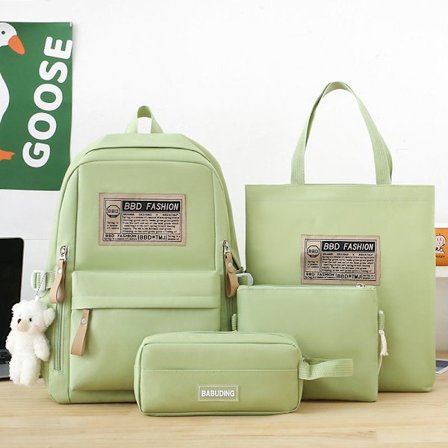 Student skolväska skolväska manlig mellanstadiet gymnasium student campus stor kapacitet ryggsäck grundskoleelever tre en ryggsäck-grön