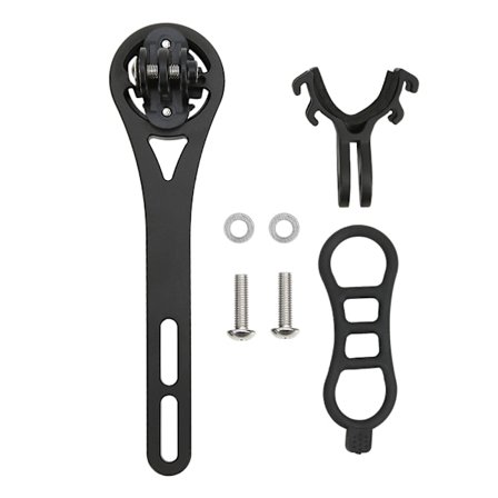 Svart Metall Sykkelcomputerfeste GPS Setepinneforlengelsesbrakett for Bryton Garmin Wahoo