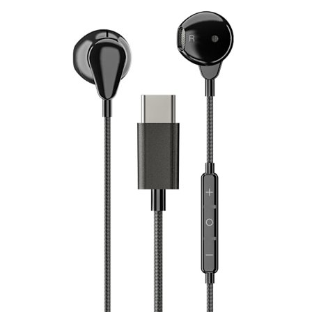 Til Huawei / Samsung kablet headset TYPEC in-ear in-line-kontrol med et kablet mobiltelefonheadset med mikrofon