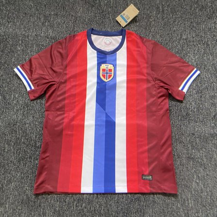 Sesong 2425 Norge Kortarmet Fotballtrøye Hurtigtørkende Pustende Sportsklær