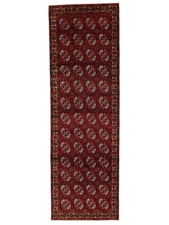 Hand Knotted Baluch Fine Rug 116X365 Persian Wool Black/Dark Red Small