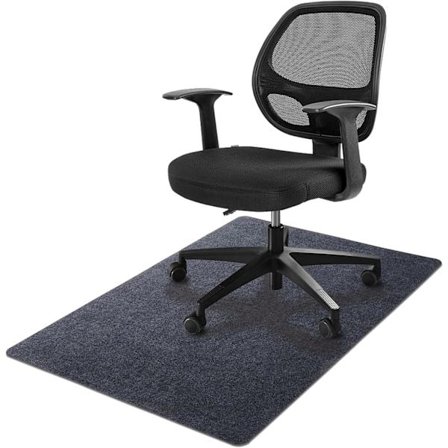 【14 år】 Kontorsstolsmatta 120 * 90 cm, Sunfry Kontorsstolsmattor för Hårda Golv Halkskydd Golvskyddsmatta (120 x 90 cm, mörkgrå)