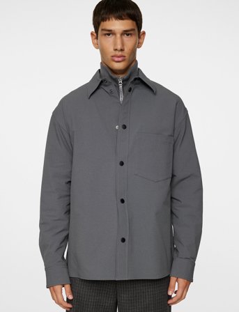 J. Lindeberg Howard Tech Fleece Overshirt - Grey - M