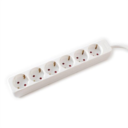 VALUE Power Strip, 6x, white, 1.5m