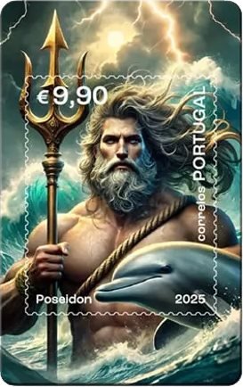 Portugal - Helte fra mytologien: Poseidon - Kryptofrimærke
