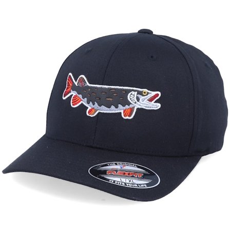 Skillfish - Black - flexfit - Cap - Pike Black Applique Black Flexfit - Hatstore