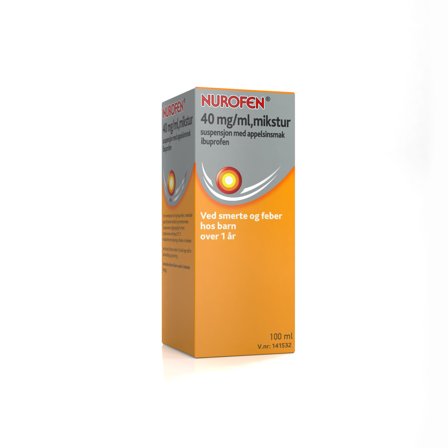 Nurofen 40 mg/ml mikstur, suspensjon appelsinsmak 100 ml