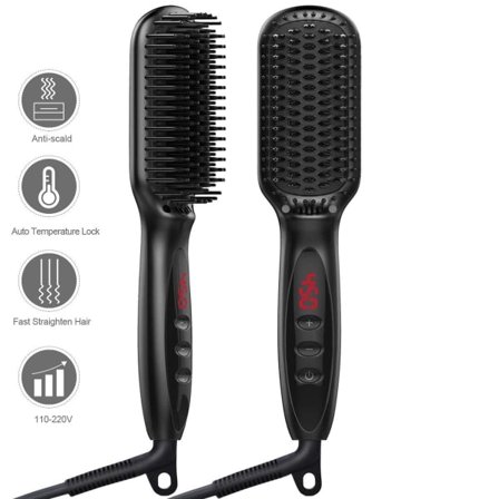 Glide Hot Brush - Heta borstar för hårstyling (svart)