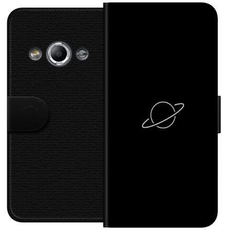 Kompatibel Tegnebogsetui til Samsung Galaxy Xcover 3 Saturnsymbol i mørke elegant rumdesign med planeter stjerner og mystisk følelse af universets s