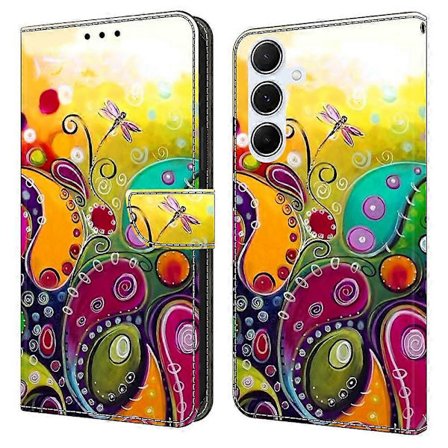 För Samsung Galaxy A36 5G A56 5G Fodral PU Läder Plånbok Telefonfodral med Ställ - Guld Ring Multic