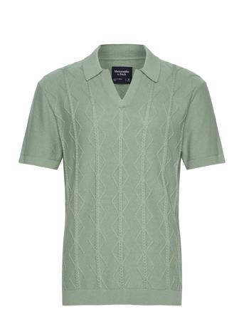 Anf Mens Sweaters Polos Short-sleeved Grøn Abercrombie & Fitch