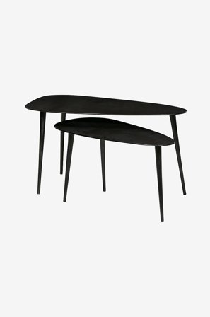 WOOOD - Sidobord Triangle, Set av 2 - Svart - Småbord - Från Homeroom
