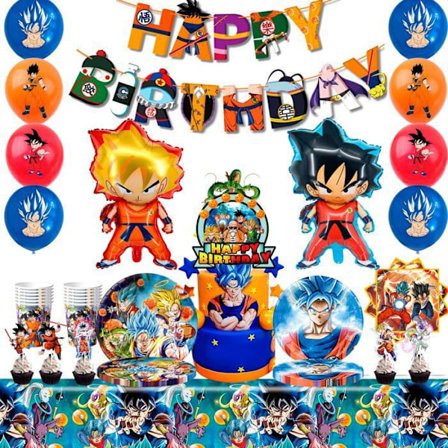 Ballongdekorationer för Dragon Ball-fest, Dragon Ball-födelsedagsballongset, Lämpliga festdekorationer för Dragon Ball