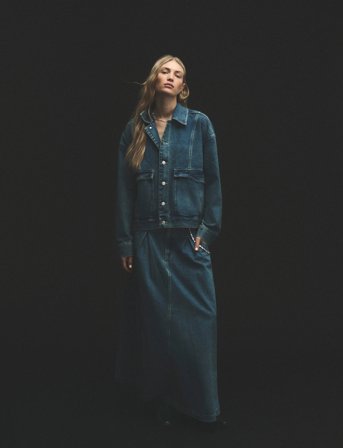 BECH Bech Long Denim Skirt - Blue - M