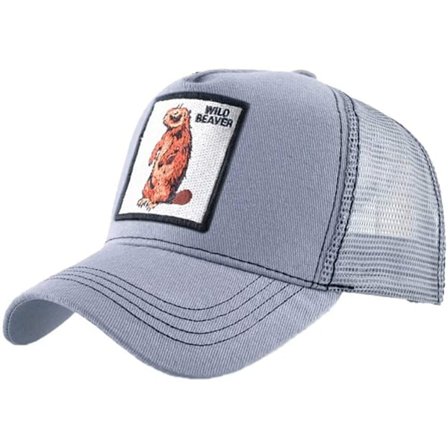 Unisex Animal Mesh Trucker Hat Snapback Broderad Patch Ba