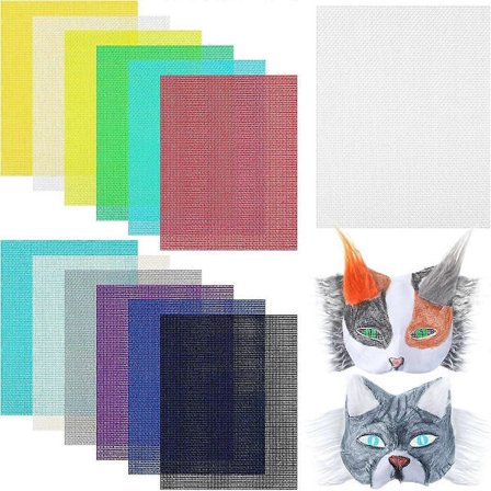 12 stk. Øjennet 20x15 cm DIY Therian Maske Materiale Kit Plastik Øjennet Ark til DIY Håndværkssæt