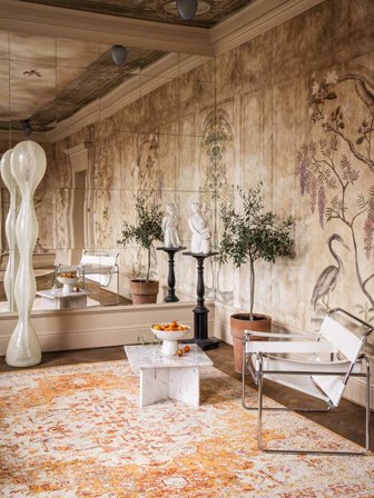 Vintage Medallion Large Nadia Rug - Orange 250X300 Classic Style