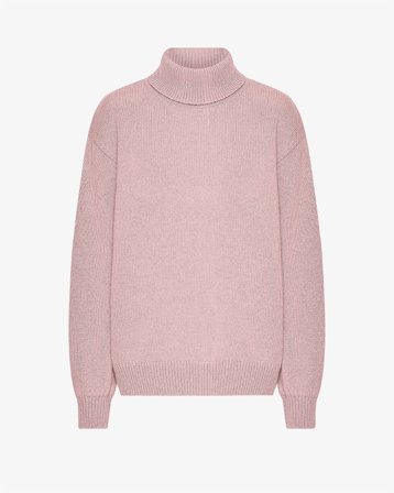 Merino Wool Turtleneck - Faded Pink S