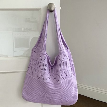 Damaxelväskor Virkad väska LILA - spot försäljning