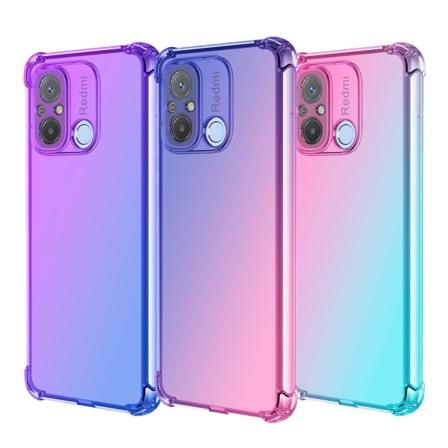 Air BagTPU-skal för Redmi 12C - Xiaomi Smart Skyddsskal i silikon Blå/Rosa