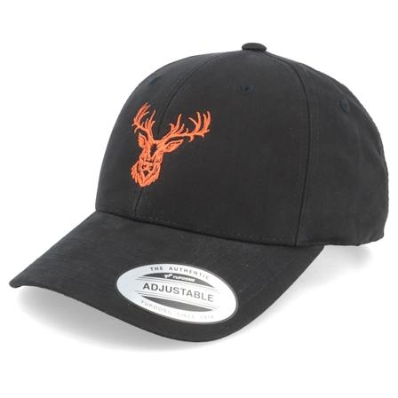 Hunter - Noir adjustable Casquette - Red Deer Logo Waxed Black Adjustable @ Hatstore