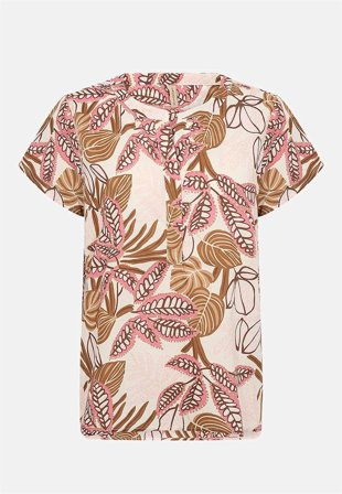 Soyaconcept - Vävd, mönstrad bomullsblus - rosa / mönstrad - för damer - S (38) - Cellbes