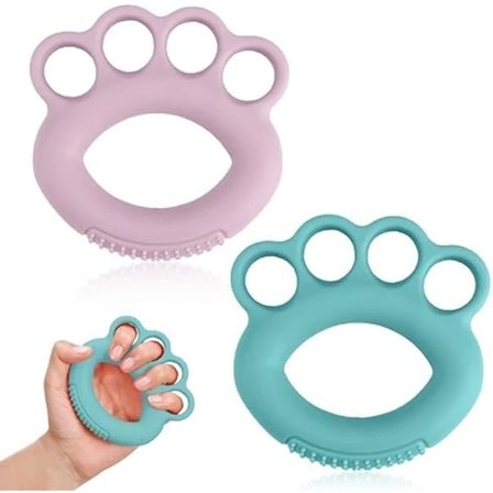 2 stk Stressballer for Voksne Håndtreningsball, Fingerøvelsesball for Artritt Eldre Forbedret Stresslindring (Rosa og Blå)