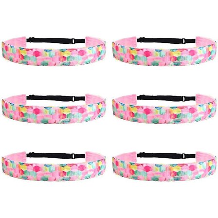 Justerbart skridsikkert tyndt blomstret pandebånd til piger, Boho-pandebånd til børn, modehårbånd til teenagere, klippet