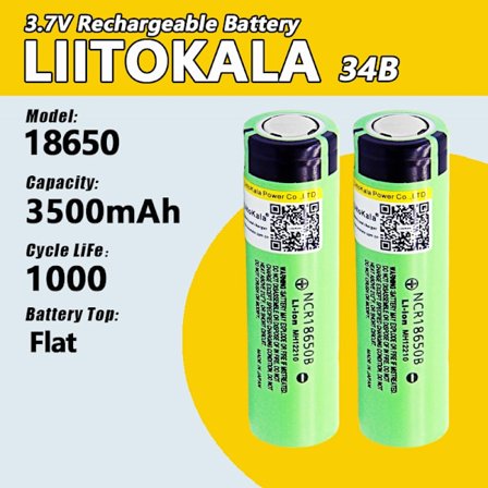 1-30 stk LiitoKala 34B 100% ny original NCR18650B 3,7v 3500mah 18650 lithium genopladeligt batteri Lommelygtebatterier