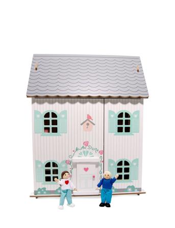 Dollhouse, White Toys Dolls & Accessories Doll Houses Multi/mønstret Magni Toys