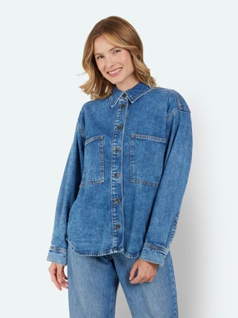 B. COPENHAGEN - Denim Skjorte - Blå