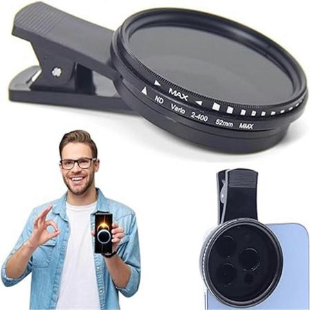 Solkameraobjektivfilter Solfilter for smarttelefon Solkamerafilter for universelt solsmarttelefonobjektiv med klips Forbedrende filter