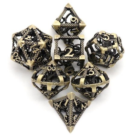 7 stk DND metal terninger sæt spil terninger 03 03