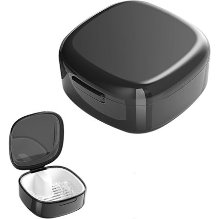 Tandreguleringsbeskyttelse, snorkeskinne og snorkebeskyttelse Rengøringsboks – Tandopbevaringsboks til Bøjler og Proteser