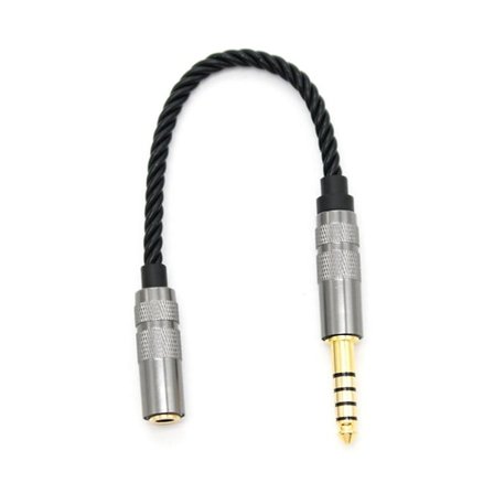 HIFI 4.4MM tasapainotettu kuuloke-adapterikaapeli 4.4 XLR 4-napainen uros naaras kulmassa