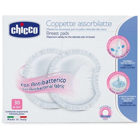 Chicco Coppette Assorbilatte Extra Comfort 30 Pezzi