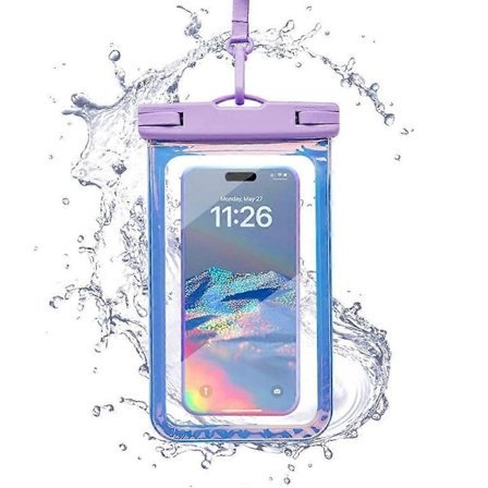 Vattentätt telefonfodral för simning/dykning/flytande pekskärm kompatibel upp till 7,5 tums enheter IPX8-klassat
