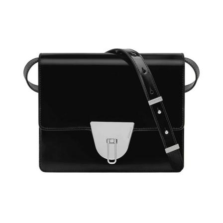 Coccinelle, Nico Shiny Calf bag Czarny, Kobieta, Rozmiar: ONE Size