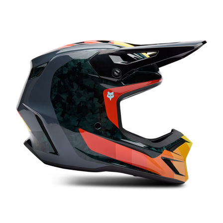 Casco de Cross FOX V3 RS Grid Negro/Naranja M