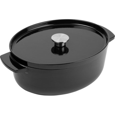 Kitchenaid Valurautapata soikea 30 cm/5,6 litraa, onyx black