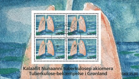 Grønland - Anti-Tuberkulose - Stemplet miniark