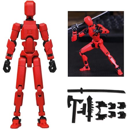 Titan 13 toimintahahmo, kokoonpantu Dummy 13 toimintahahmo Lucky 13 toimintahahmo 3D-tulostettu moninivelinen liikuteltava T13 toimintahahmo