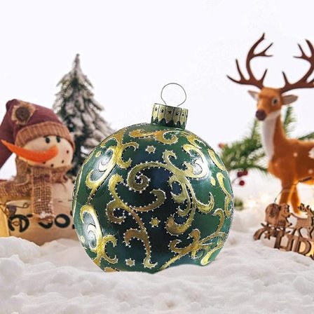 Gigant oppblåsbar julekule - utendørs/innendørs dekorasjon for W