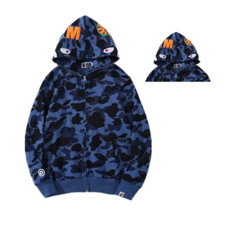 Miesten huppari Camo Loose Vetoketju Shark Head Wgm Jacket -paita