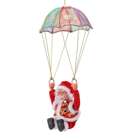 Elektrisk Faldskærm Hængende Tumle Dekoration Flyvende Saltomortale Legetøj, Julemandspynt til Børn Indendørs Udendørs Træ Hjem (Saltomortale)